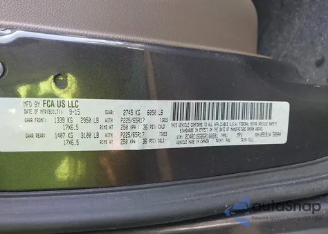 2016 Chrysler Town & Country Limited Platinum z USA, uszkodzony, nr VIN 2C4RC1GG8GR160201